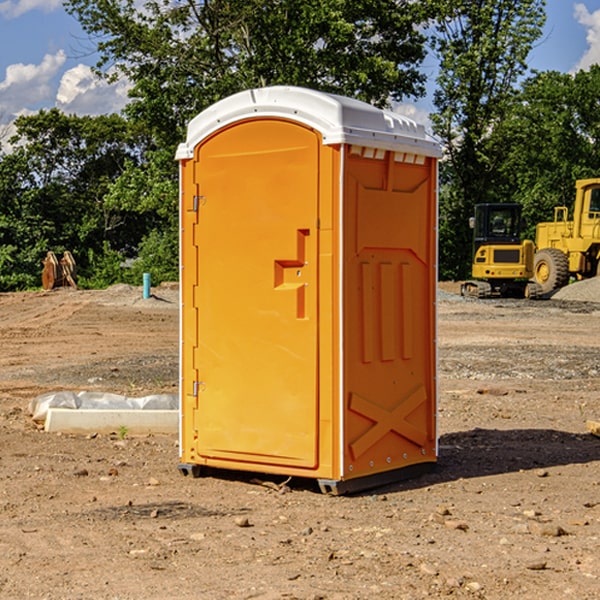 what is the maximum capacity for a single portable restroom in Casco